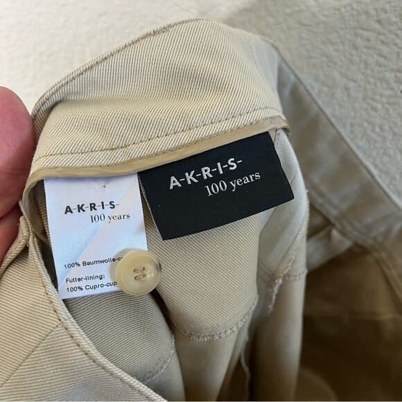 Akris Florine Trousers Wide Straight Cotton Pants Womens Size 10 - Picture 9 of 11